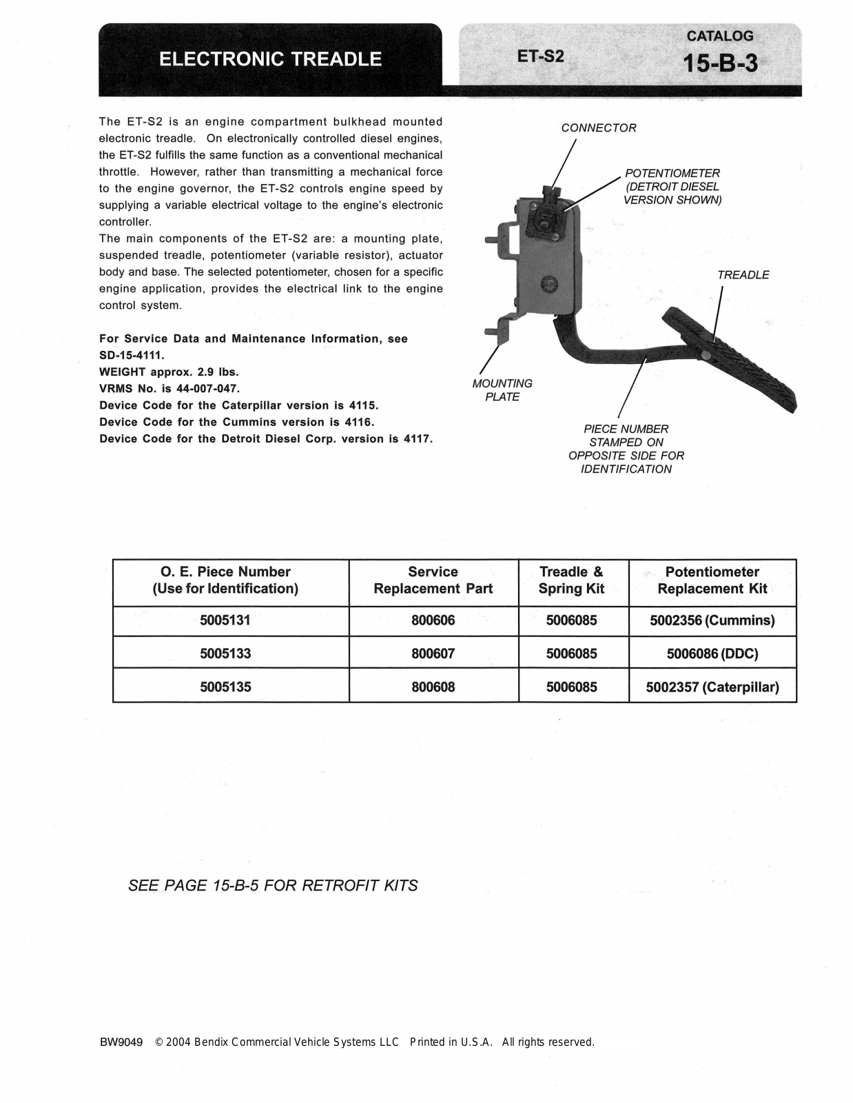 BENDIX 15-B-3 User Manual