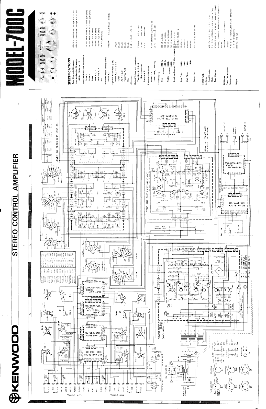 Kenwood 700-C Schematic