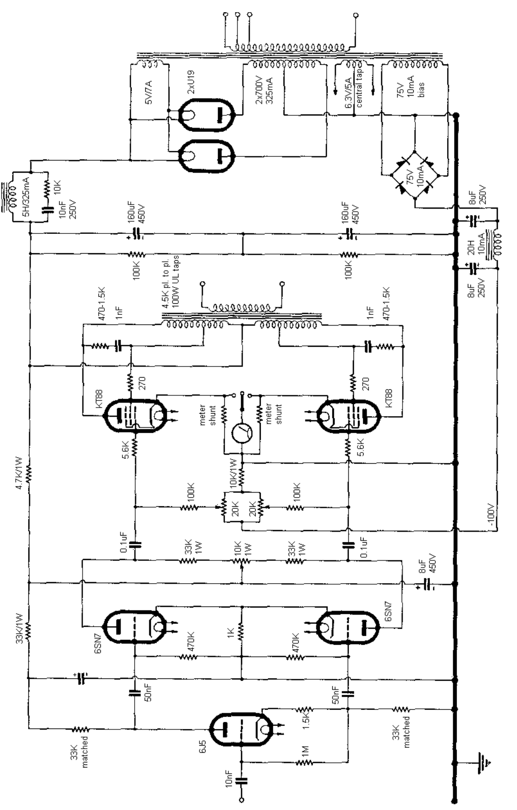 Genelex kt88 100 schematic