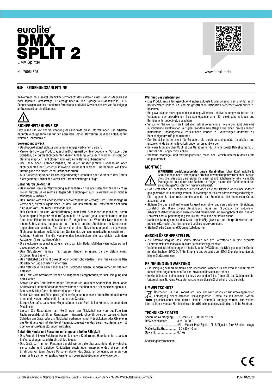 Eurolite DMX SPLIT2 User guide - ManualMachine.com
