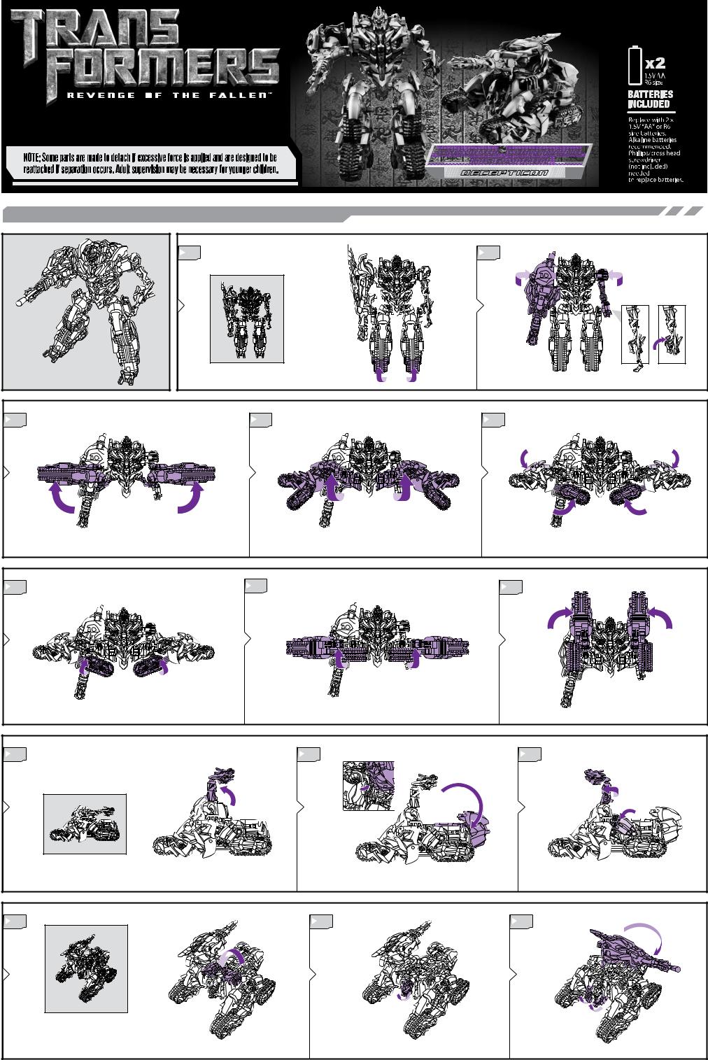 HASBRO Transformers ROF Shadow Command Megatron User Manual