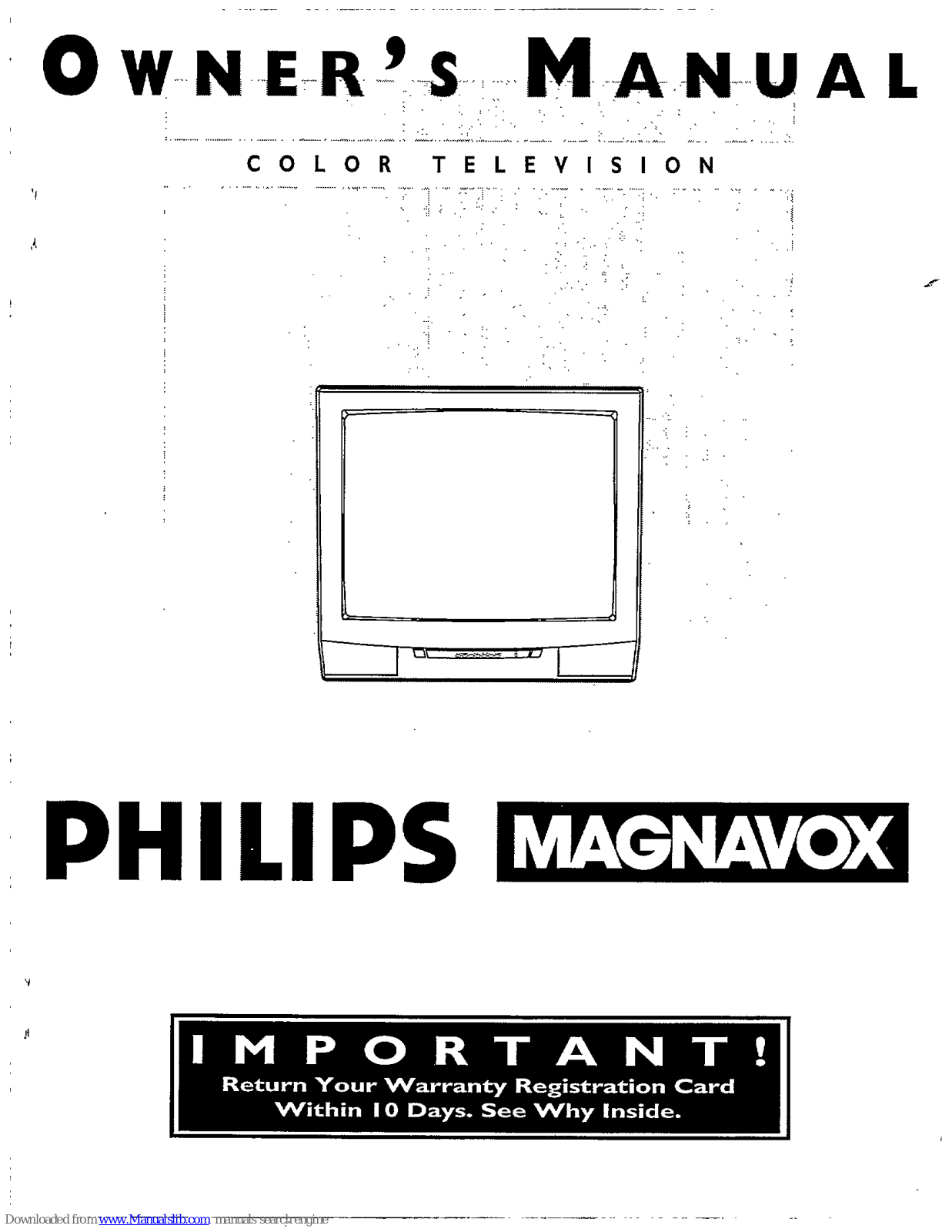 Philips/Magnavox MX3297B, 33I-32V-STEREO LARGE MX3297B Owner's Manual