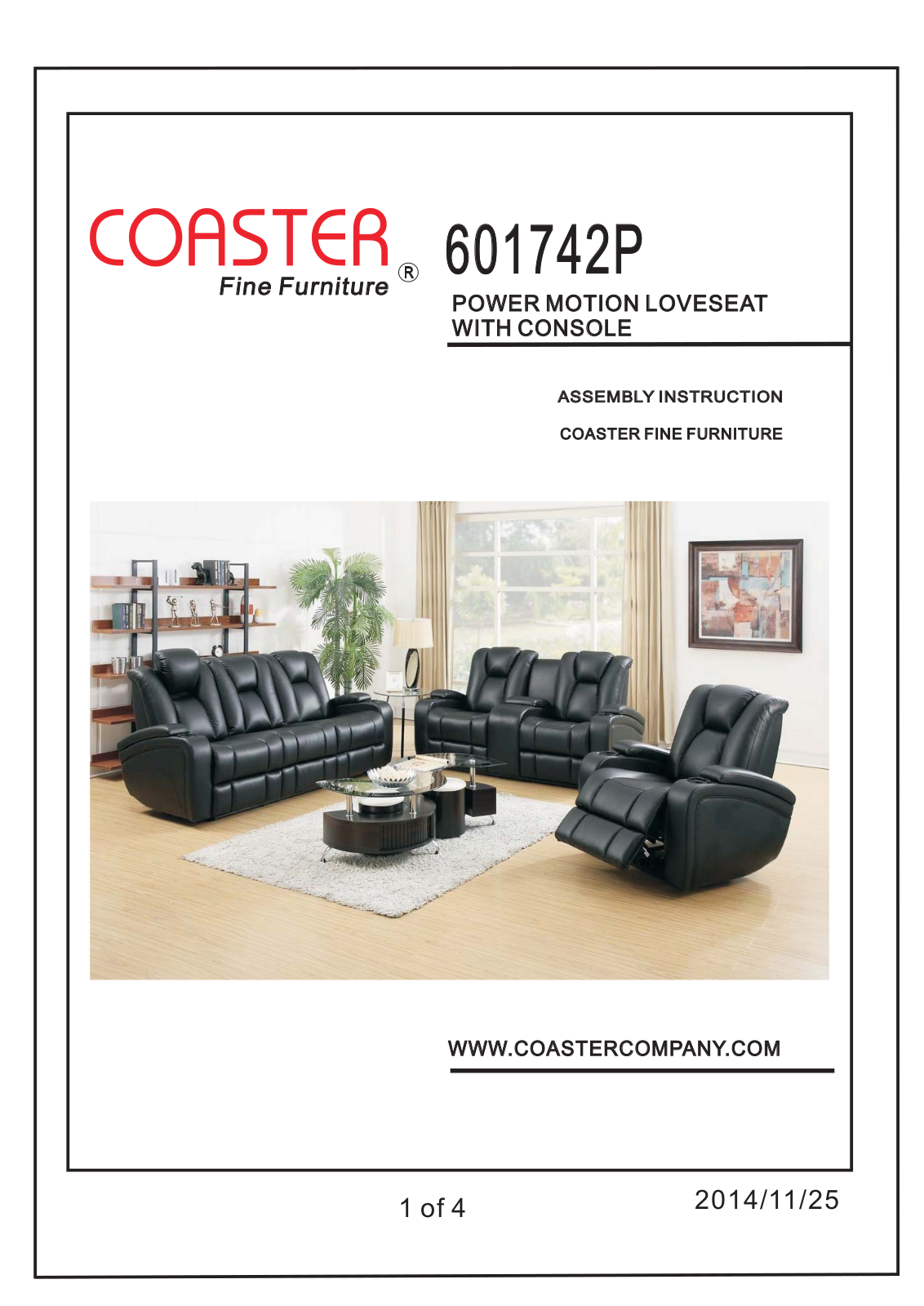 Coaster 601742P Assembly Guide