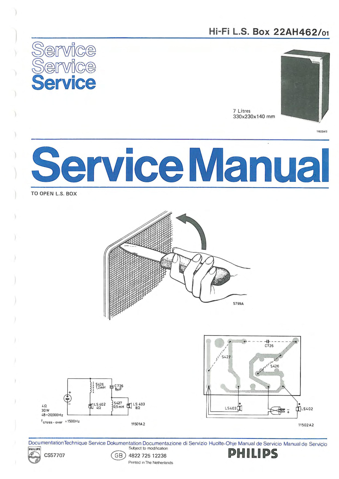 Philips 22-AH-462 Service Manual