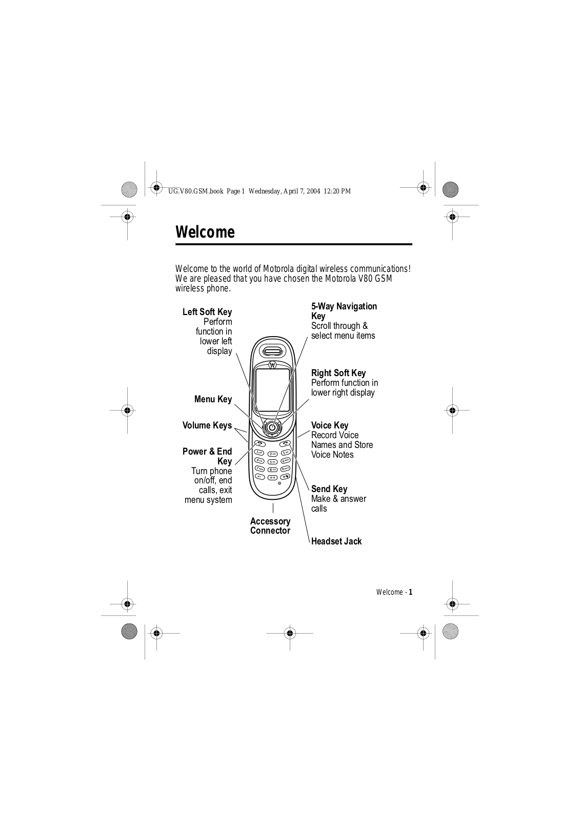 Motorola V80 User Manual