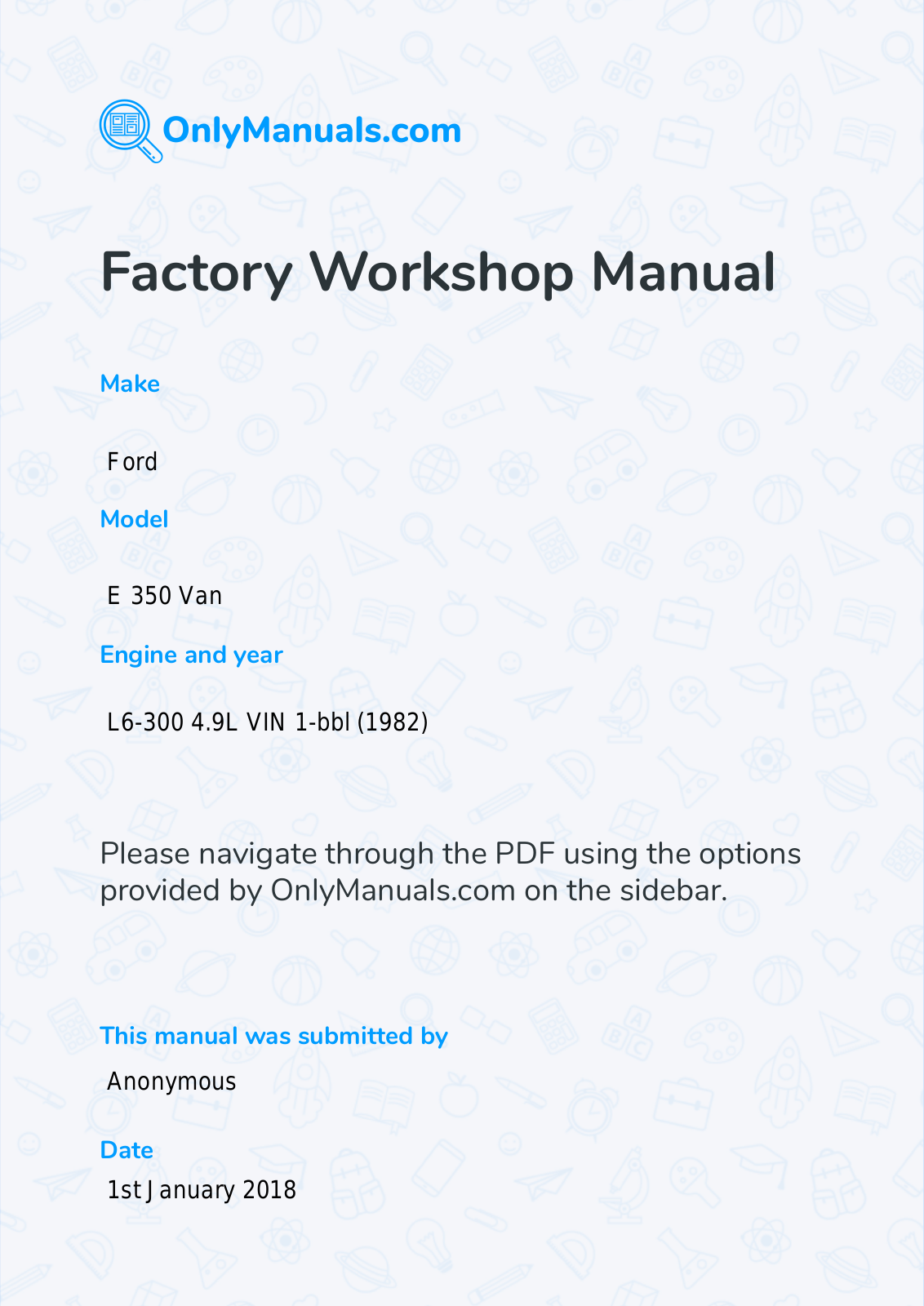 Ford E-350 (1982) Workshop Manual - ManualMachine.com