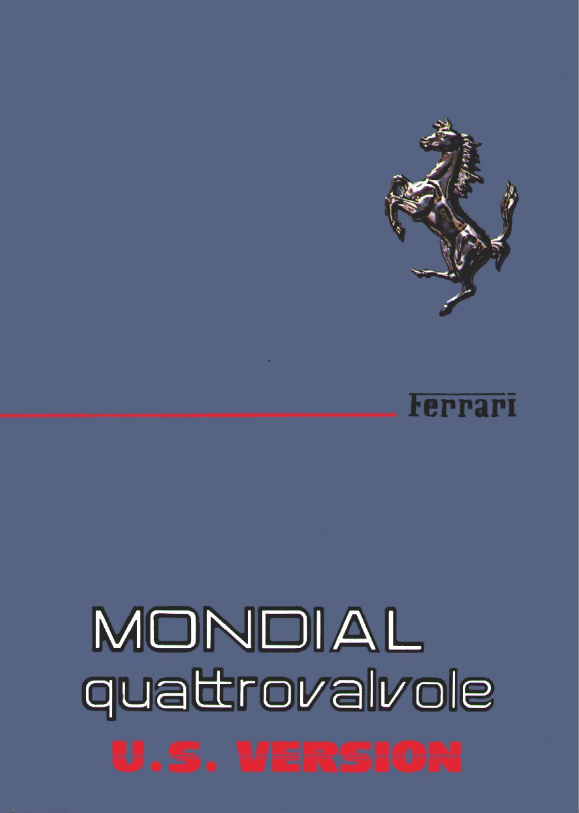 Ferrari Mondial 1983 User Manual