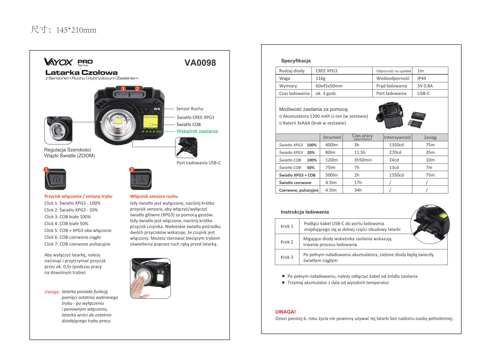 Vayox VA0098 User guide - ManualMachine.com
