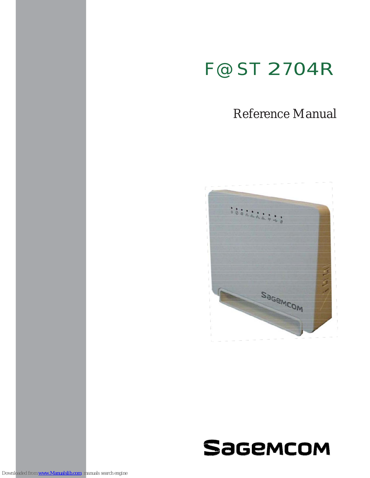 SAGEMCOM F@ST 2704R Reference Manual