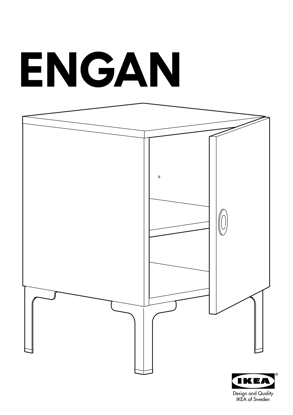 IKEA ENGAN BEDSIDE TABLE User Manual