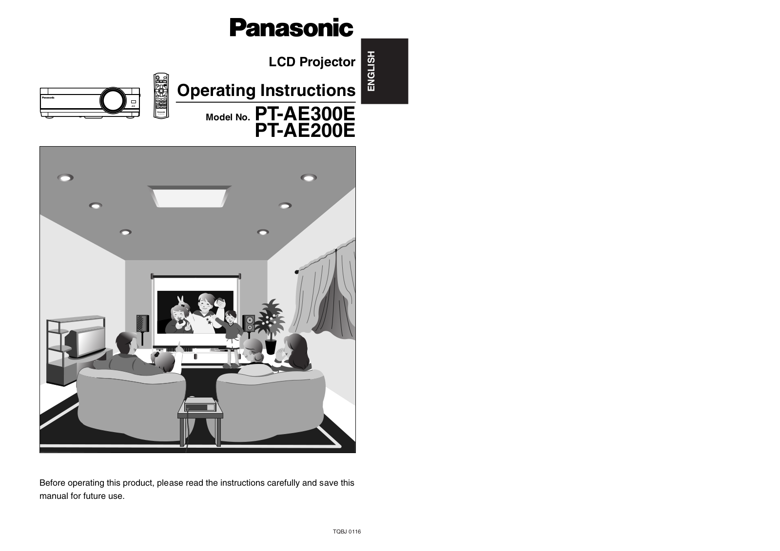 PANASONIC PT-AE200 User Manual