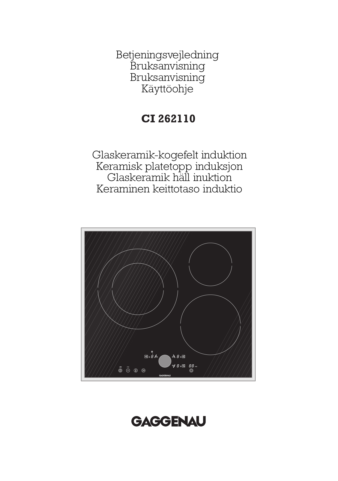 Gaggenau CI262110 User Manual