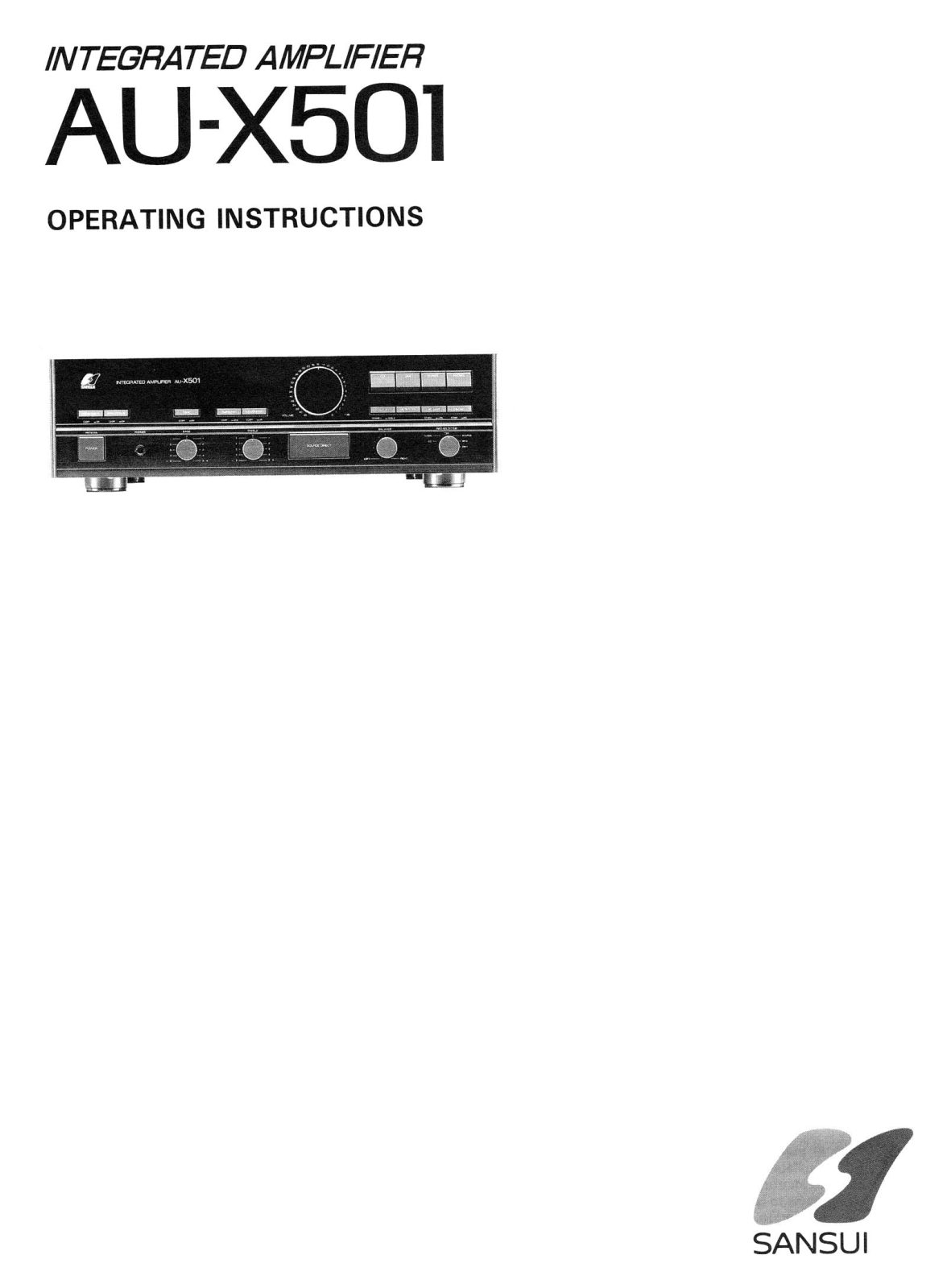 Sansui AU-X501 Owners Manual