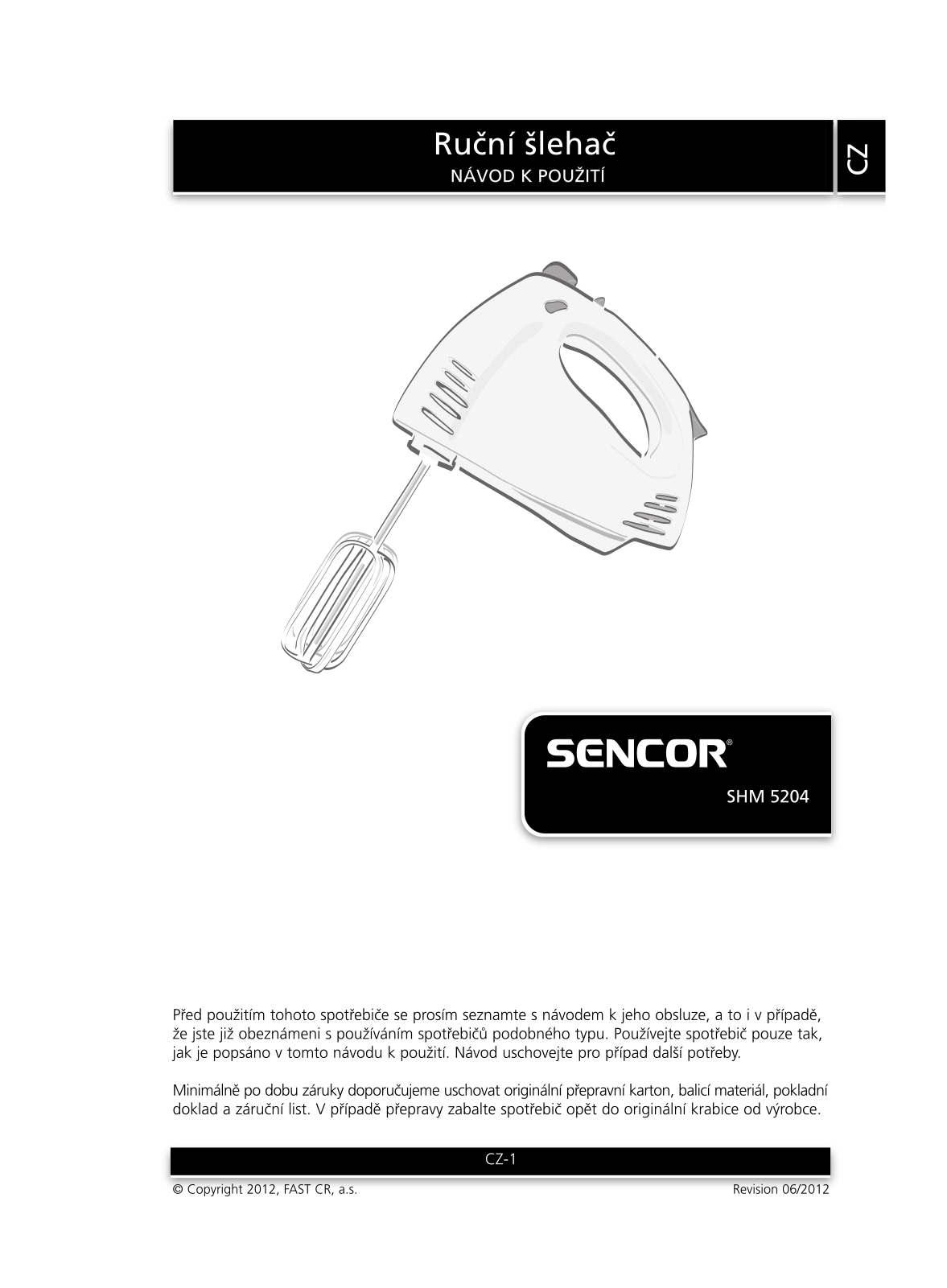 Sencor SHM 5204 User Manual