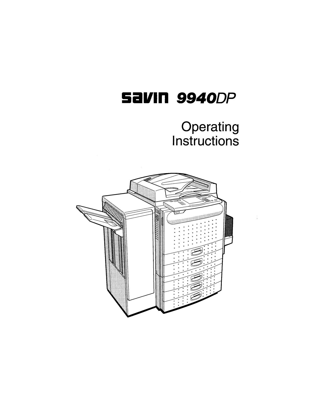 Savin 9940DP User Manual