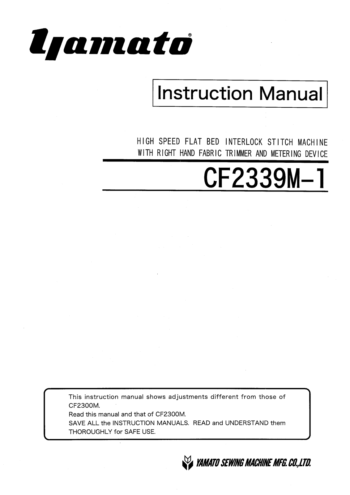 YAMATO CF2339M-1 Parts List