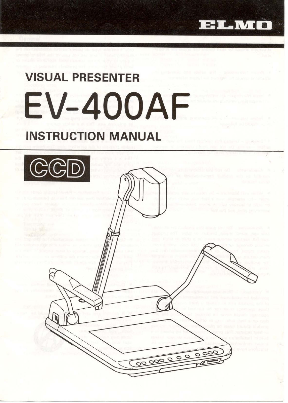 ELMO EV-400AF User's Manual