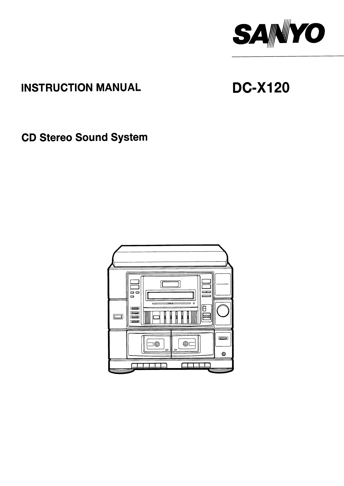 Sanyo DC-X120 Instruction Manual