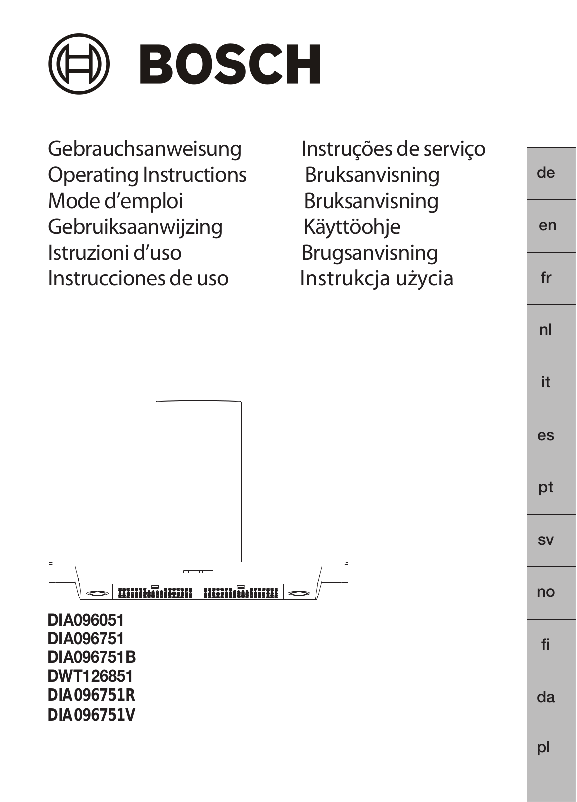 BOSCH DIA096751, DIA096751B, DIA096751R User Manual