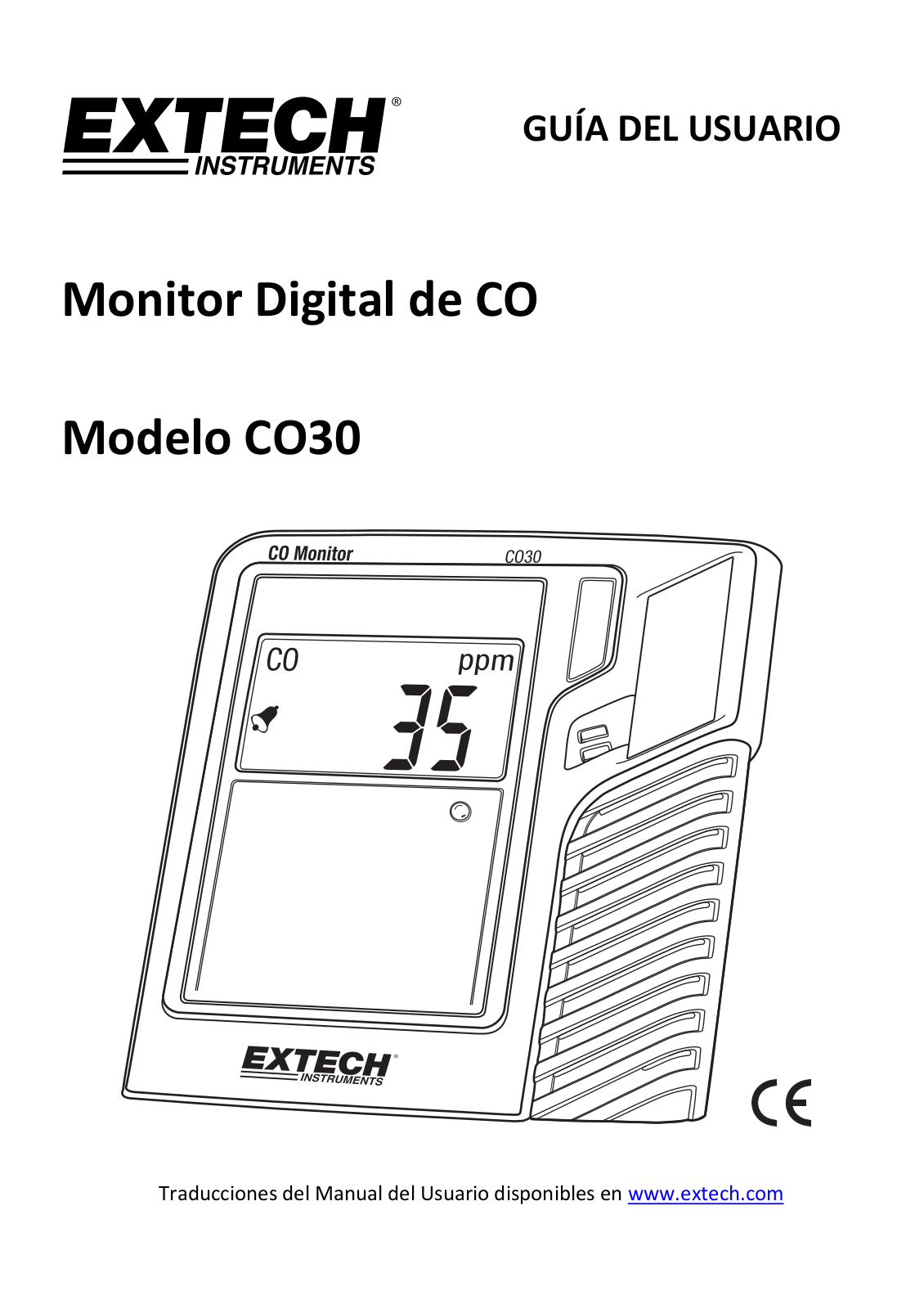 Extech CO30 User Manual