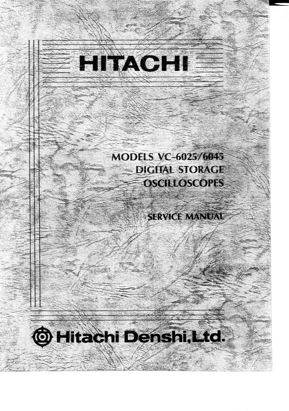 Hitachi VC_6045, VC-6025 Service Manual