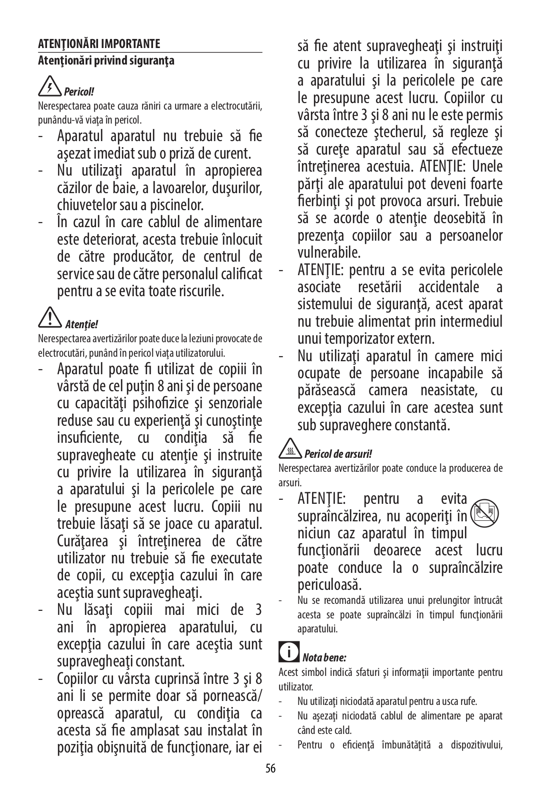 Delonghi HSX2320F, HSX2320 Instruction manuals