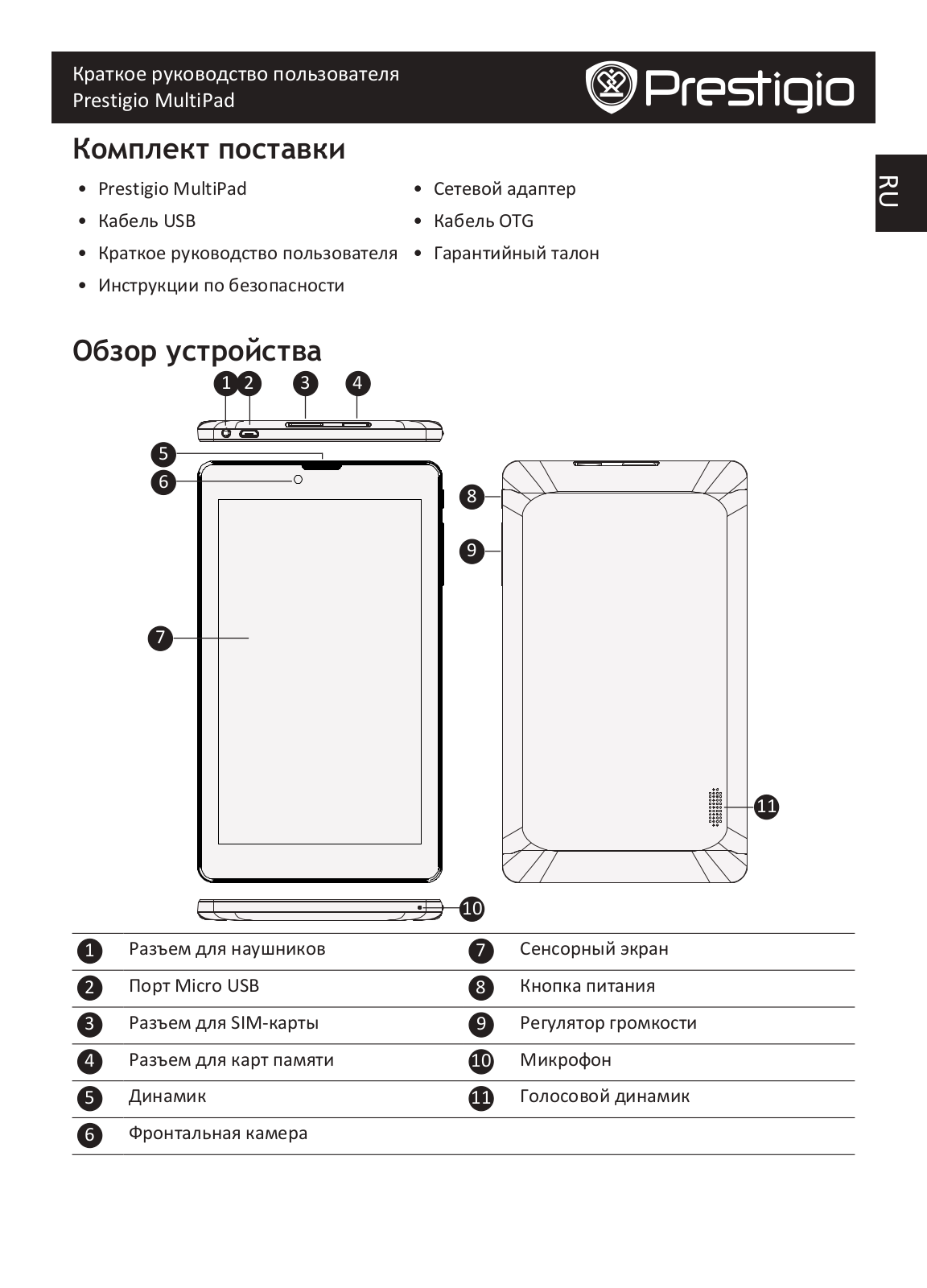 Prestigio Multipad PMP3007 User Manual