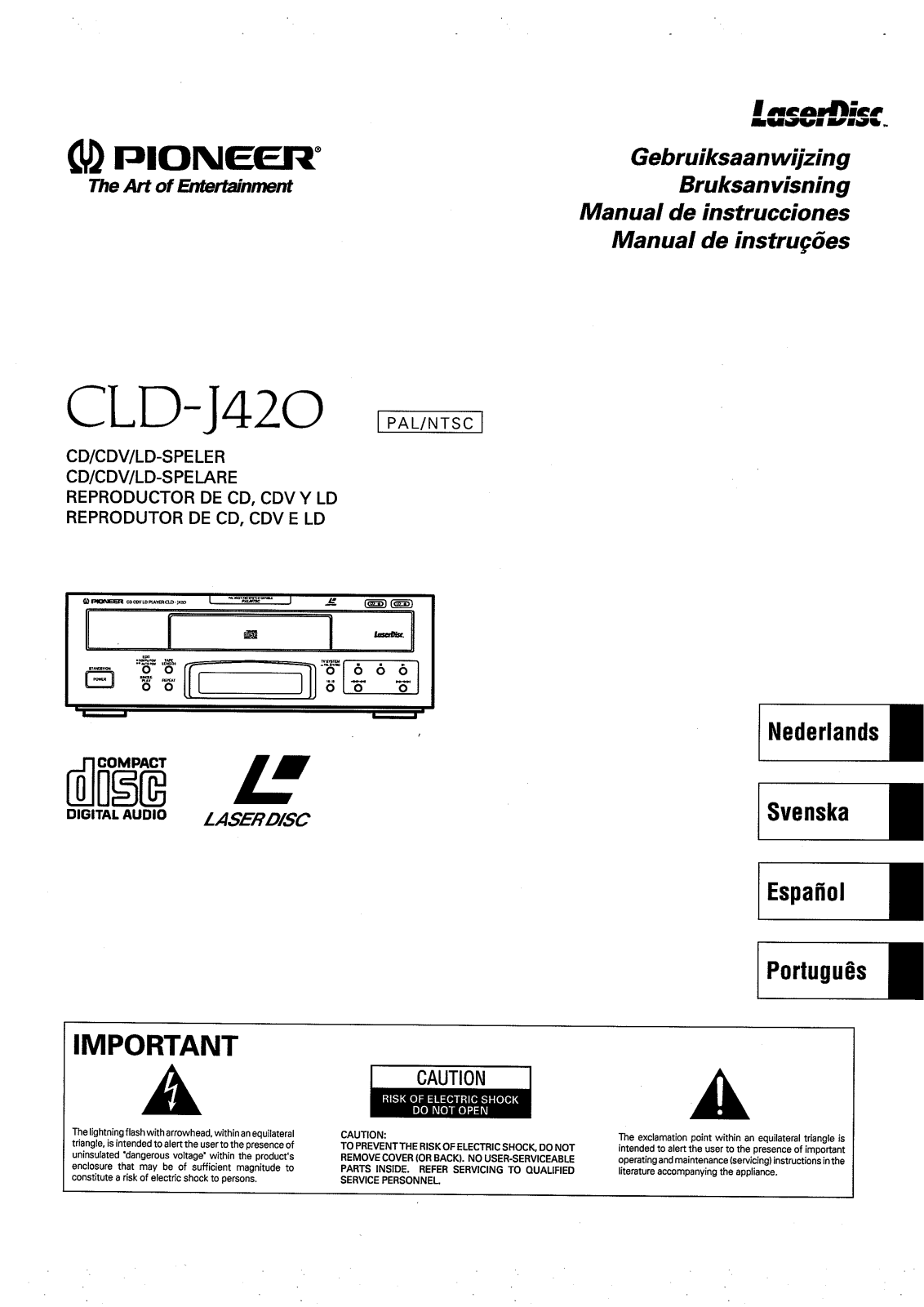 Pioneer CLD-J420 User Manual