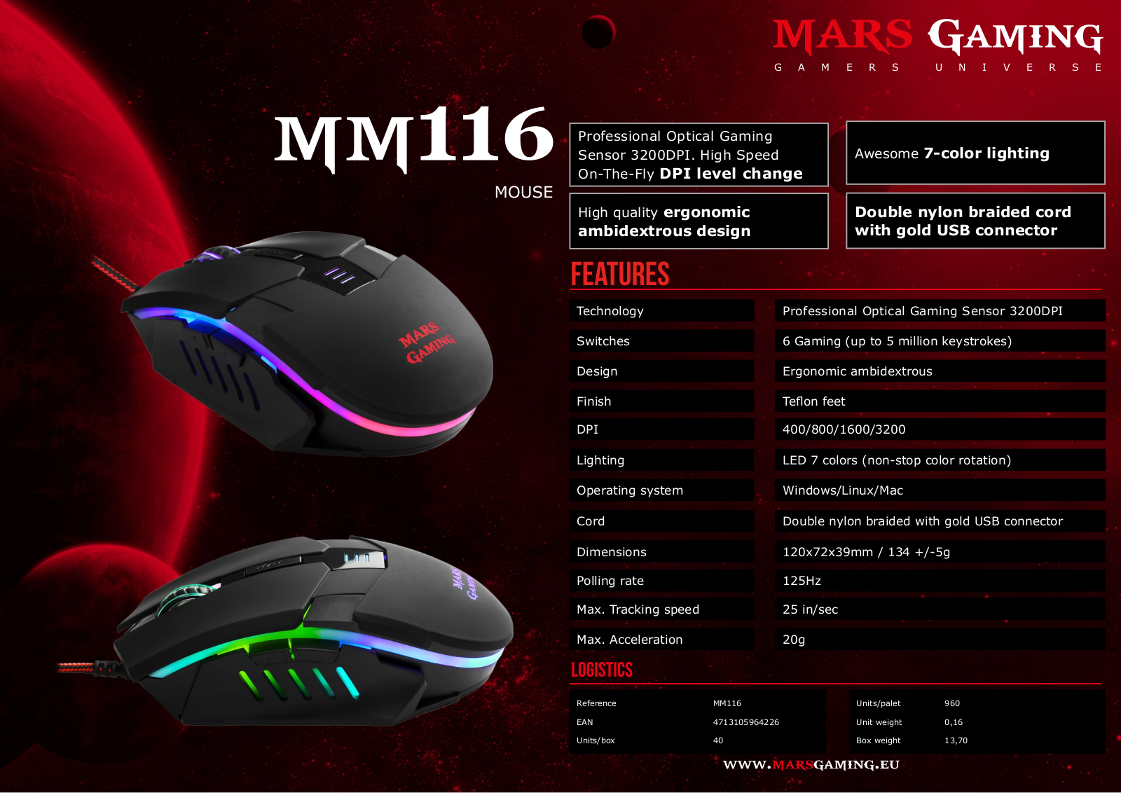 Mars Gaming MM116 User Manual