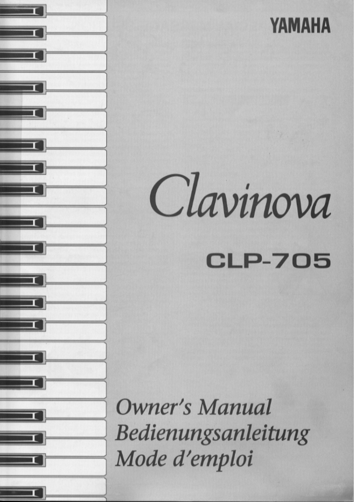 Yamaha CLP-705, CLP-705E User Manual