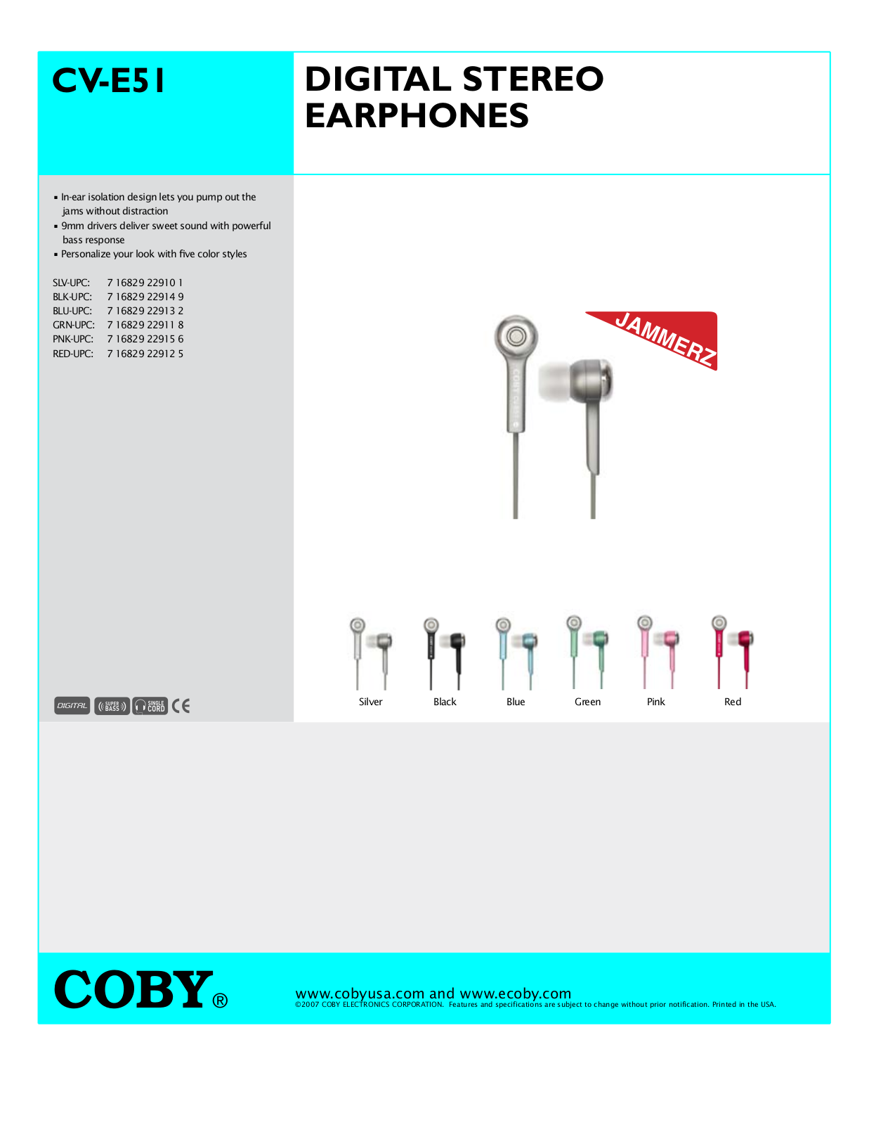 COBY CV-E51 User Manual