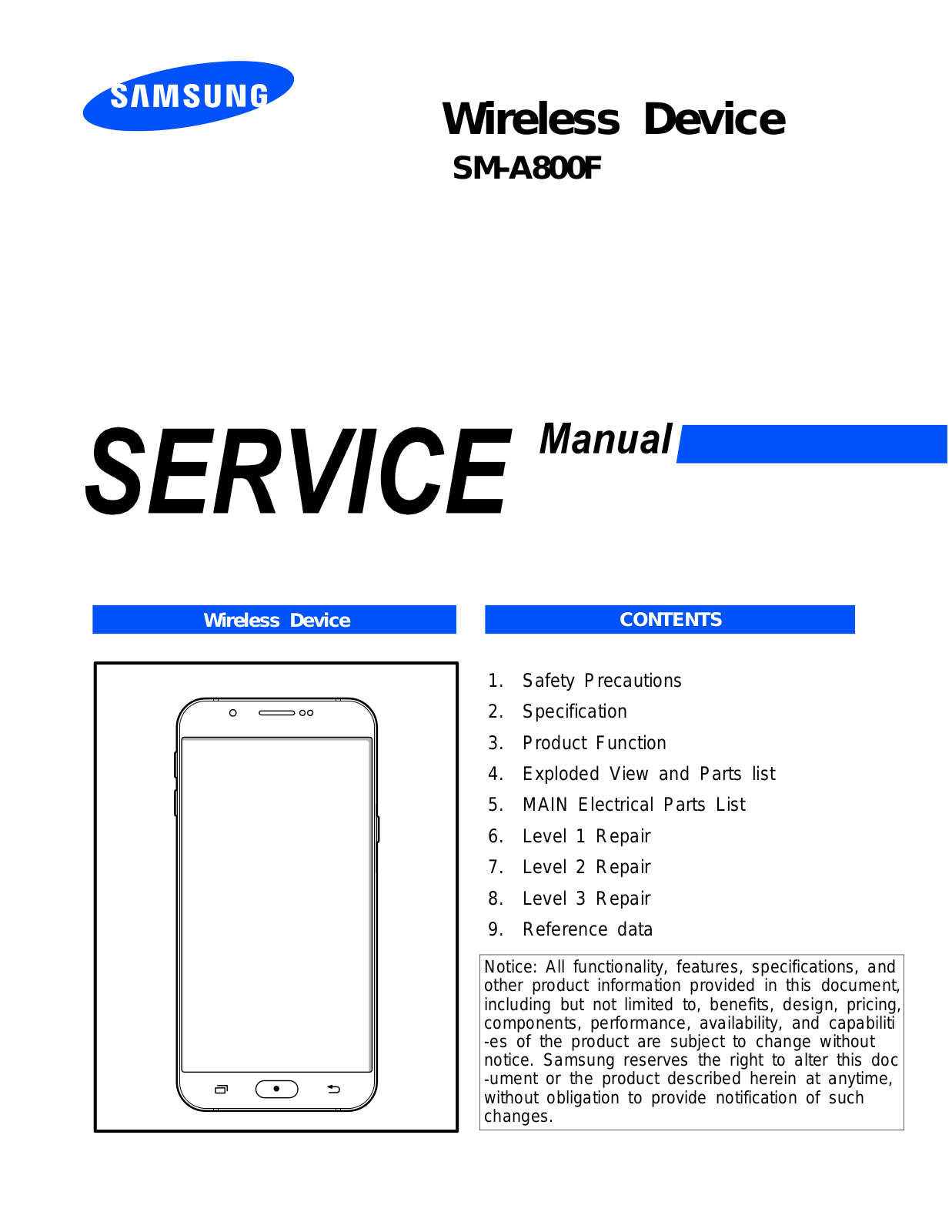 Samsung SM-A800F Service Manual - COVER-1