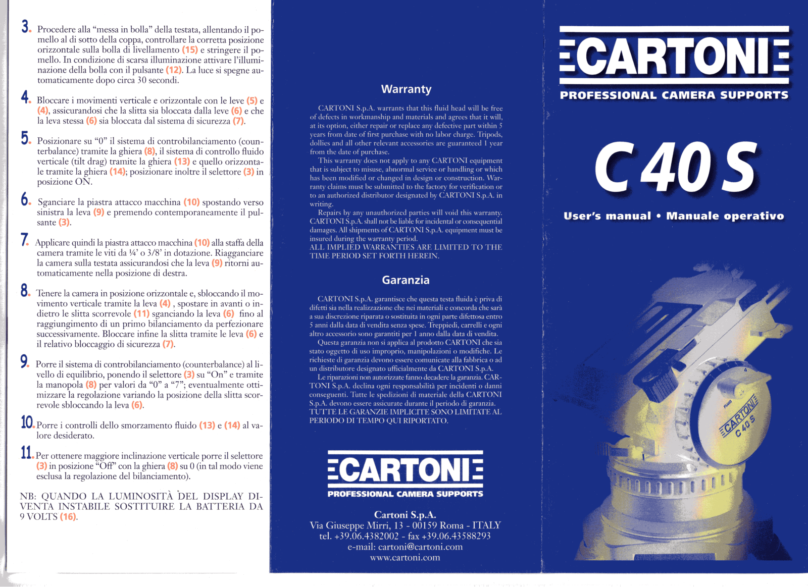 Cartoni K479 User manual