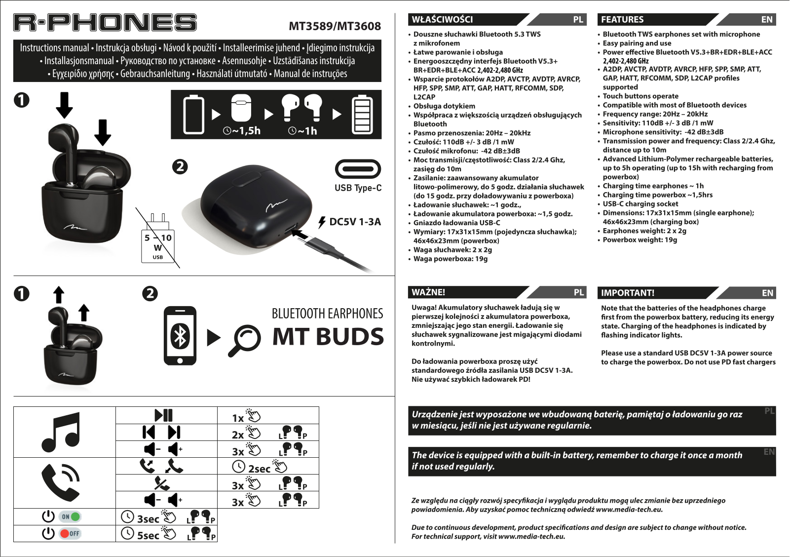 MEDIA-TECH MT3589, MT3608 User guide - ManualMachine.com