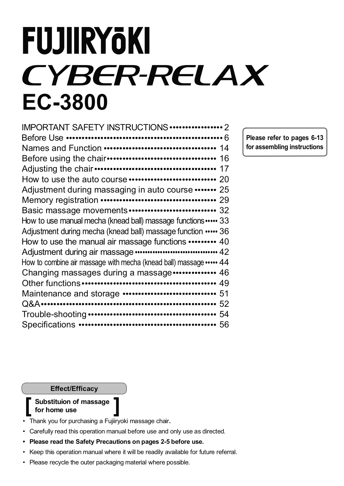 Fujiiryoki EC-3800 User Manual - ManualMachine.com