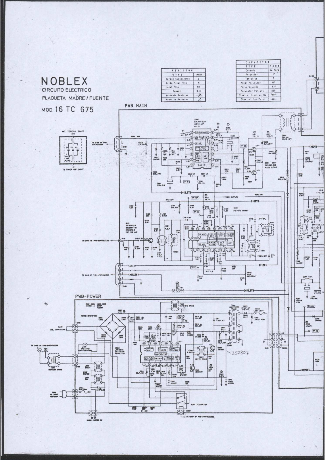 NOBLEX 16TC675 Diagram