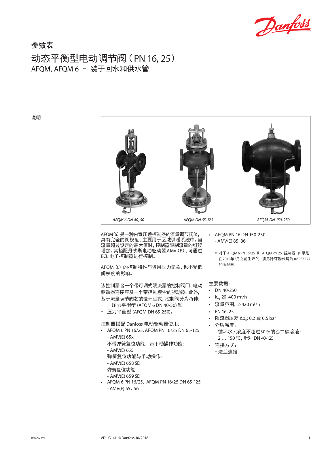 Danfoss AFQM, AFQM 6 Data sheet