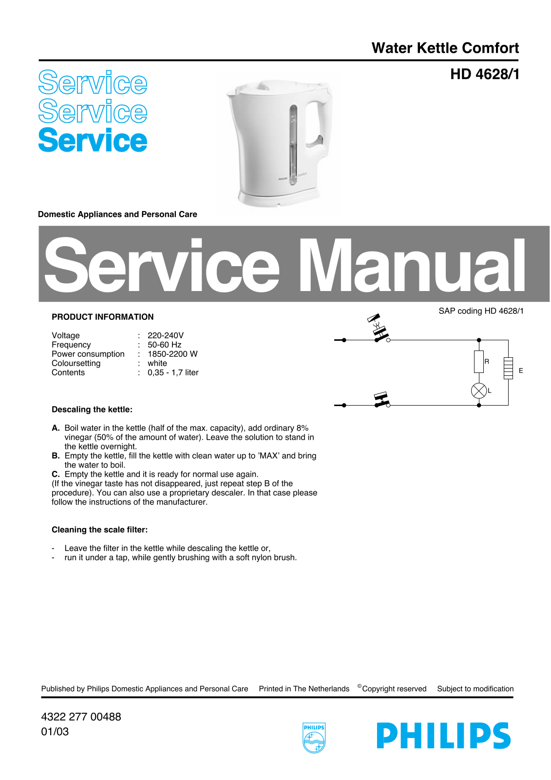 Philips HD46281 Service Manual