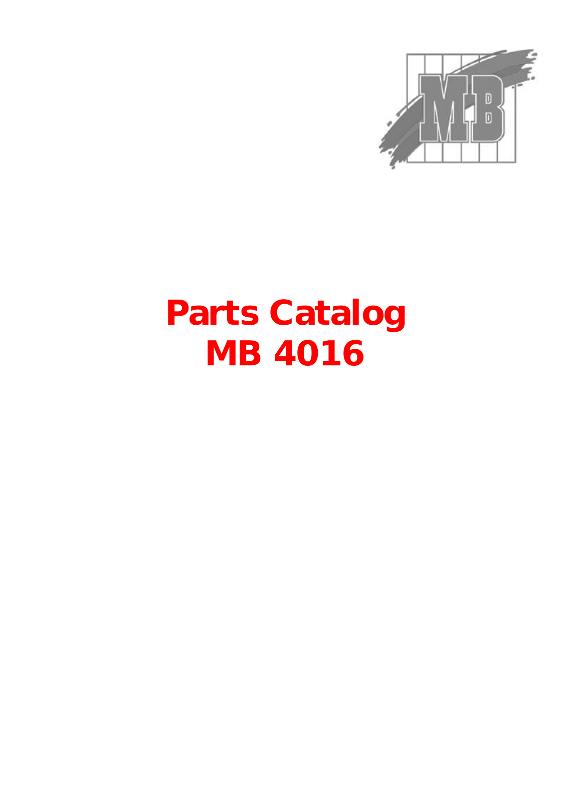 Minolta MB 4016 Parts Catalog