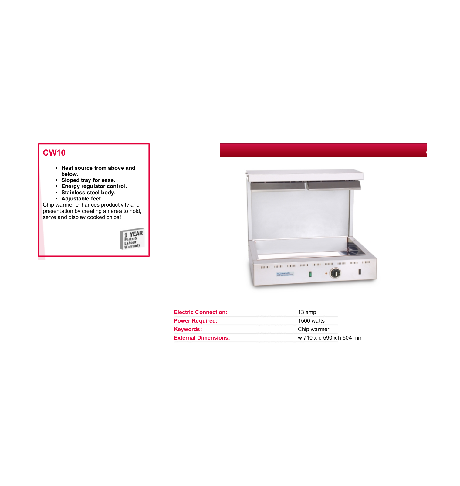 Valera CW10 DATASHEET