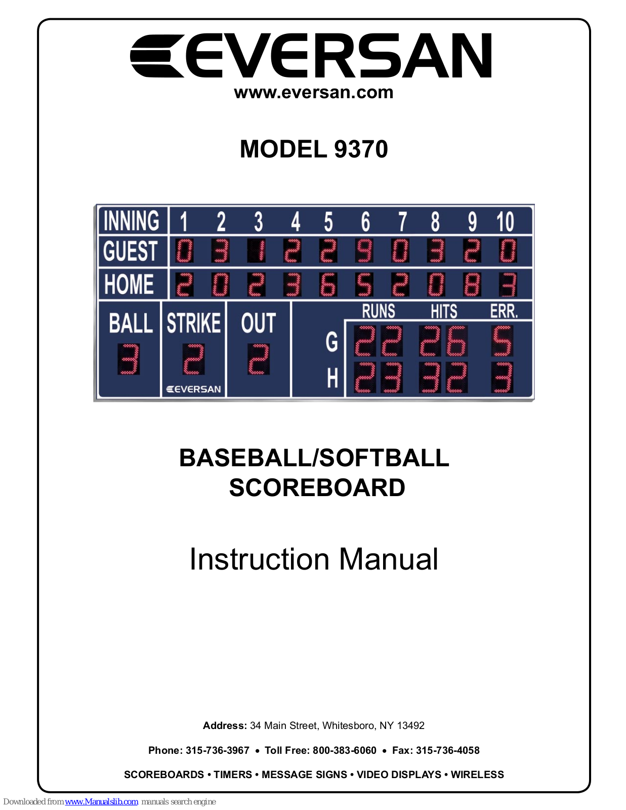 Eversan 9370 Instruction Manual