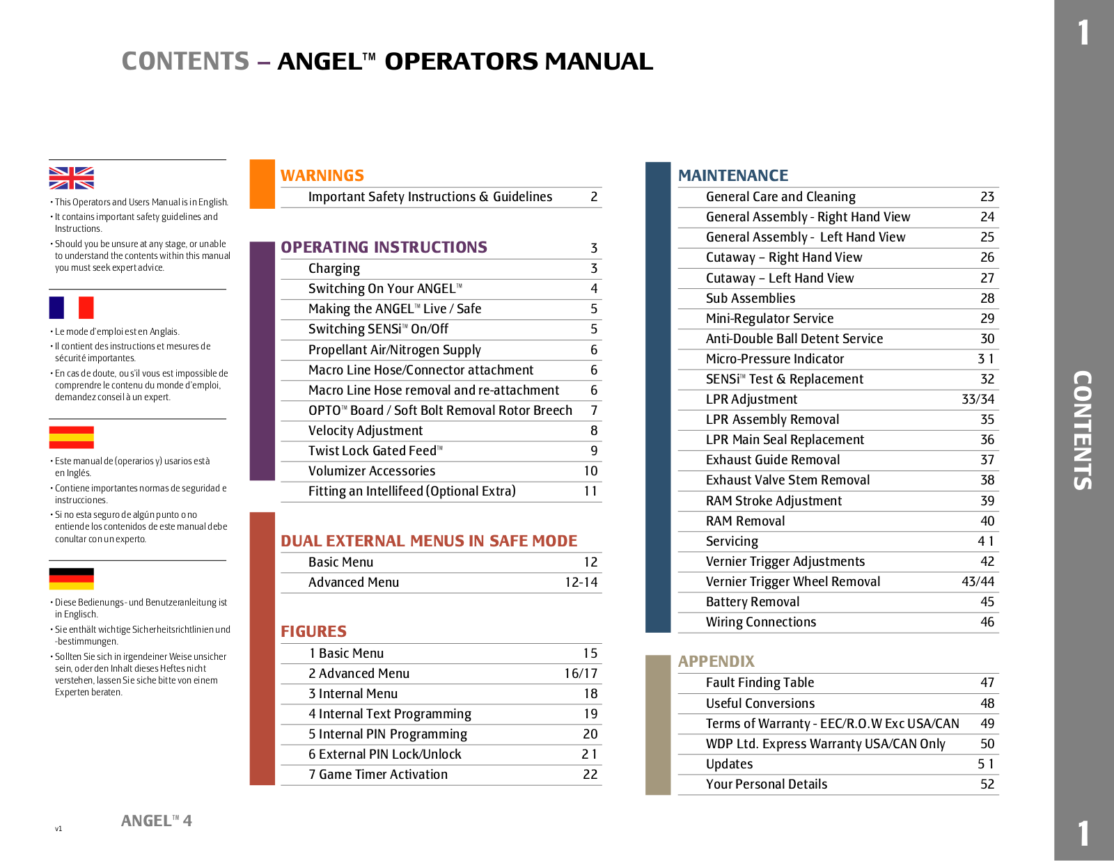 Angel ANGEL 4 User Manual