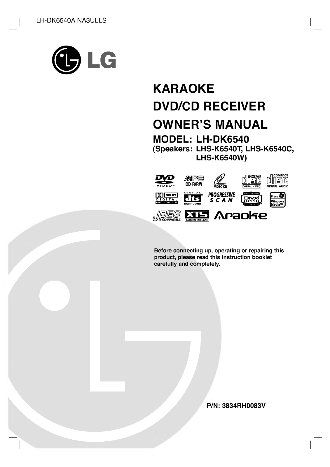 Lg LH-DK6540 User Manual