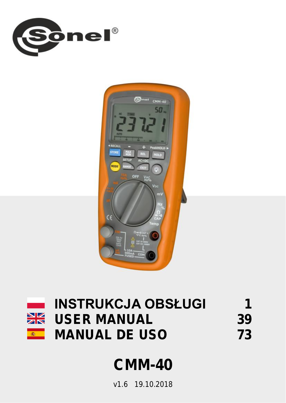 Sonel CMM-40 User Manual - ManualMachine.com