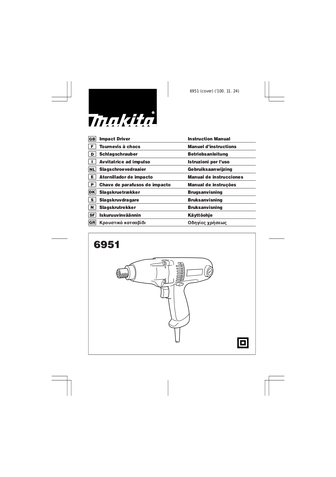 Makita 6951 User manual