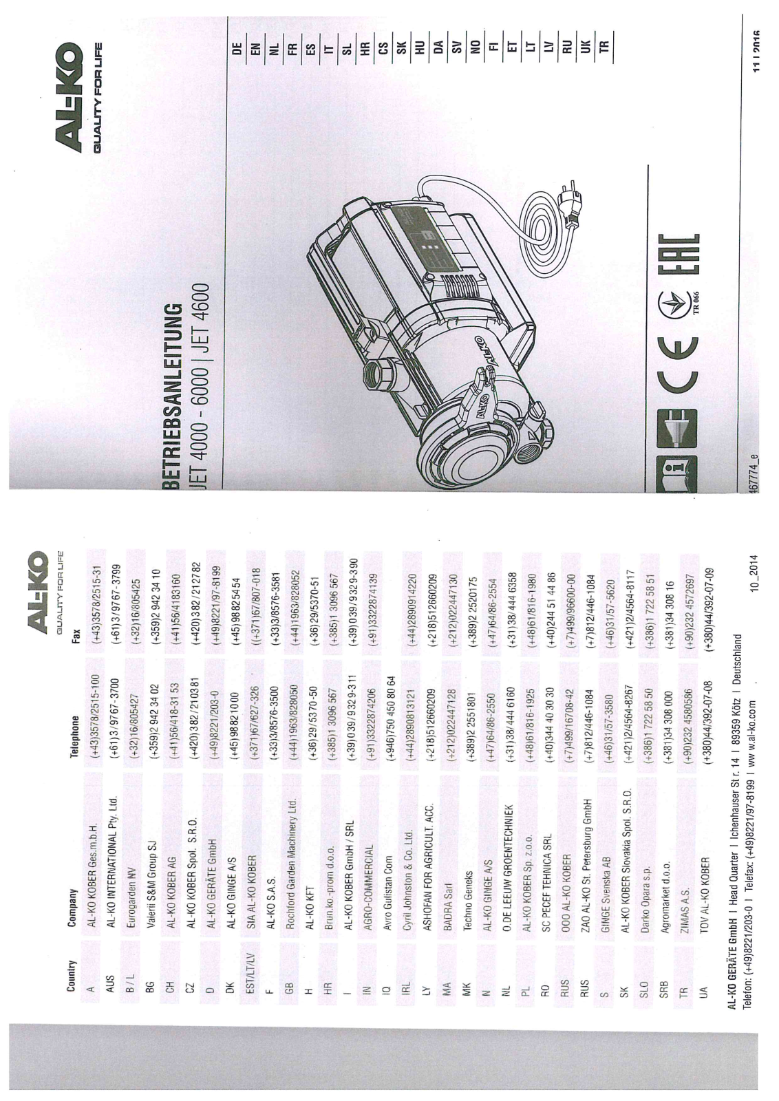 AL-KO JET 4600 User Manual