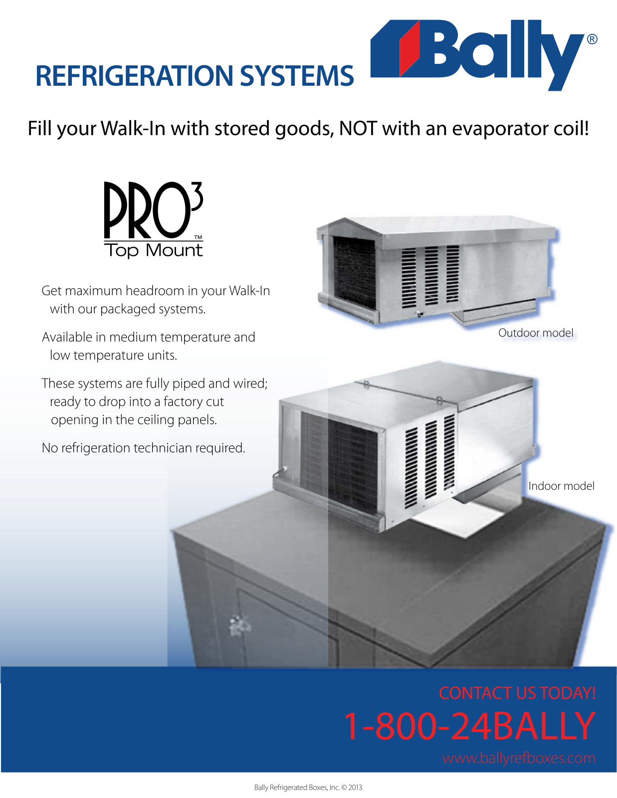 Bally Refrigerated Boxes PTN044L6B User Manual