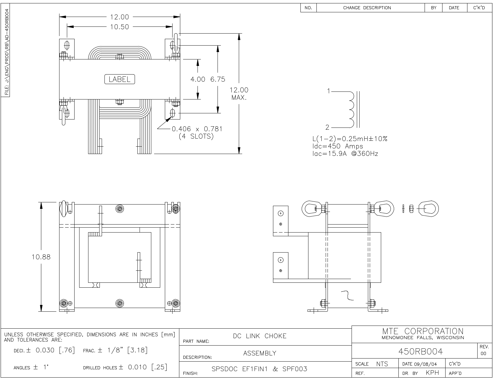 MTE 450RB004 CAD Drawings