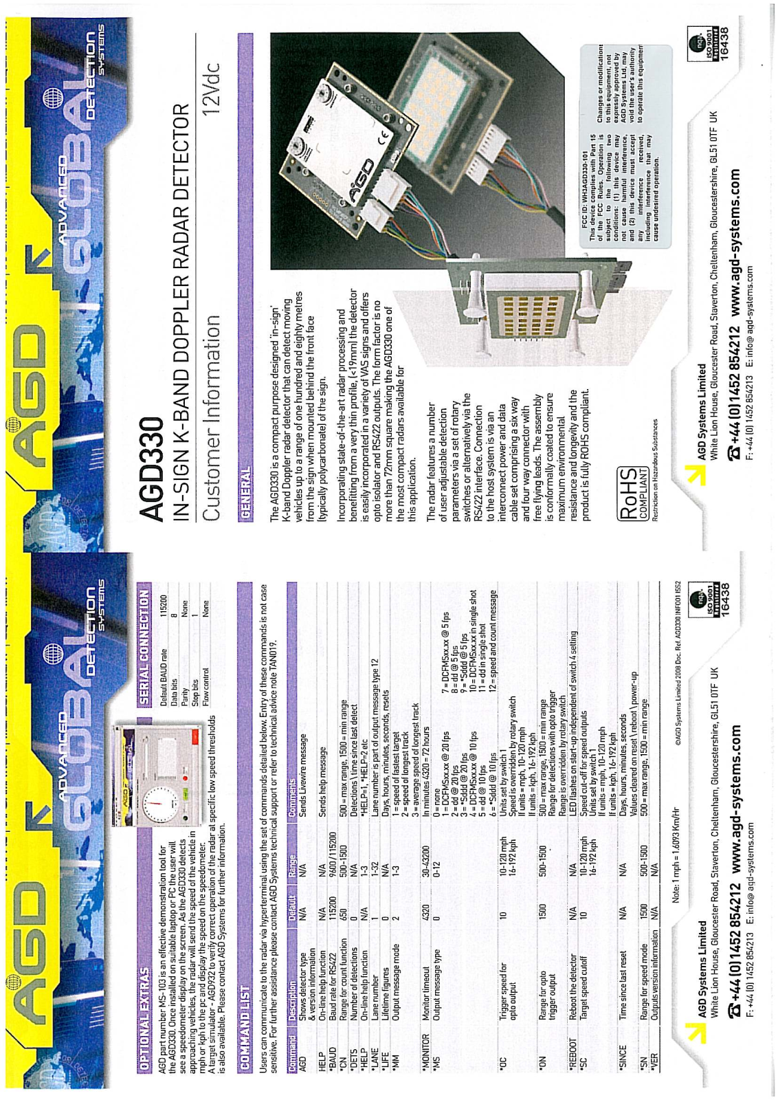 AGD SYSTEMS AGD330 101 User Manual