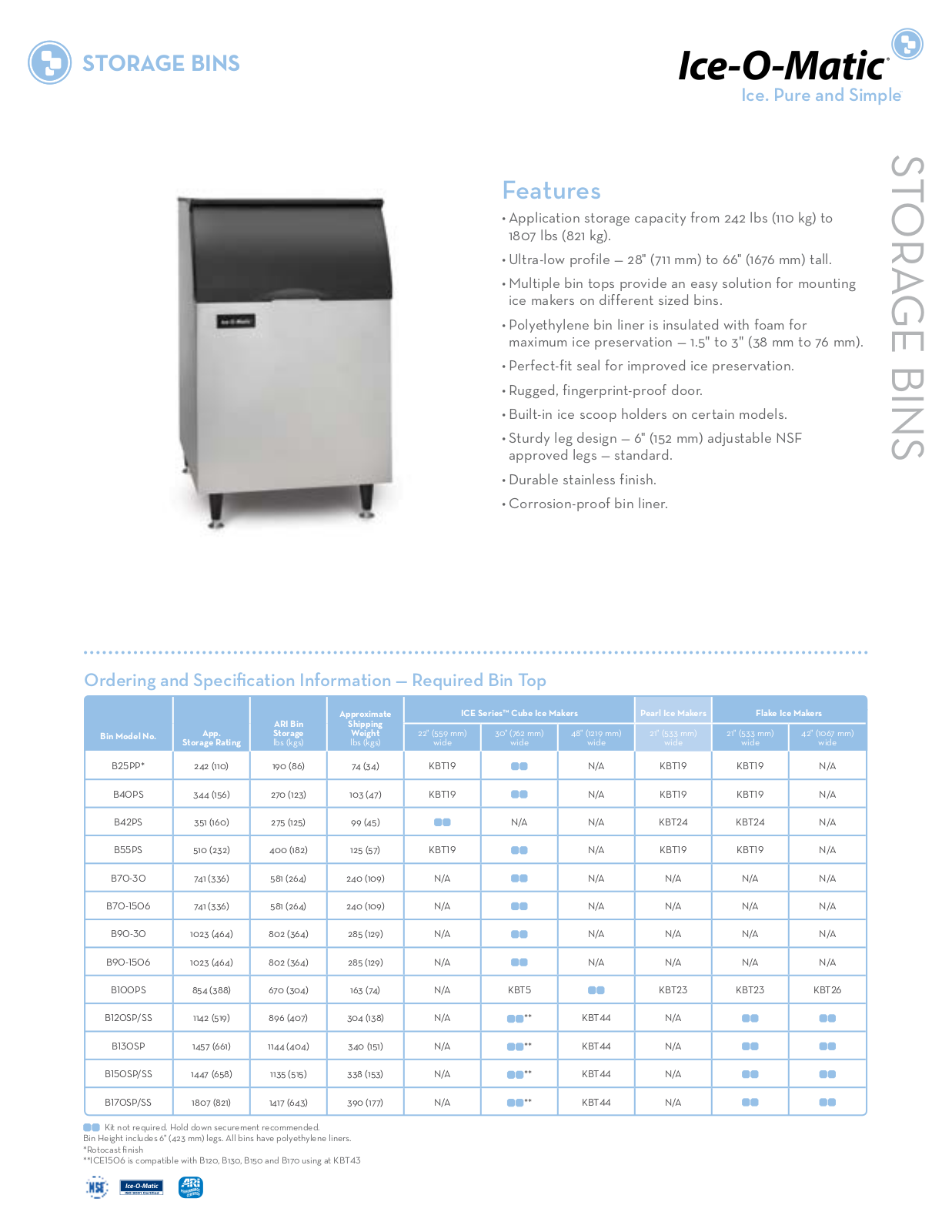 Ice-O-Matic B100PS User Manual